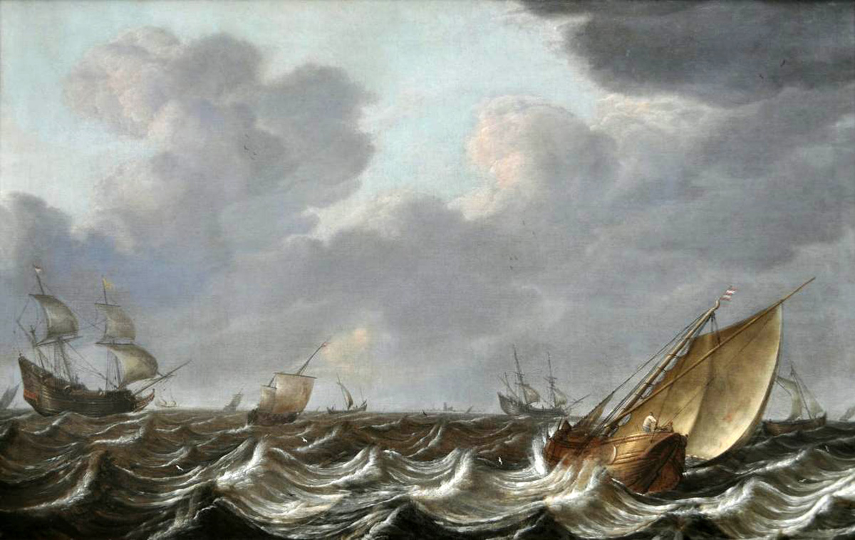  dutch ships in choppy waters